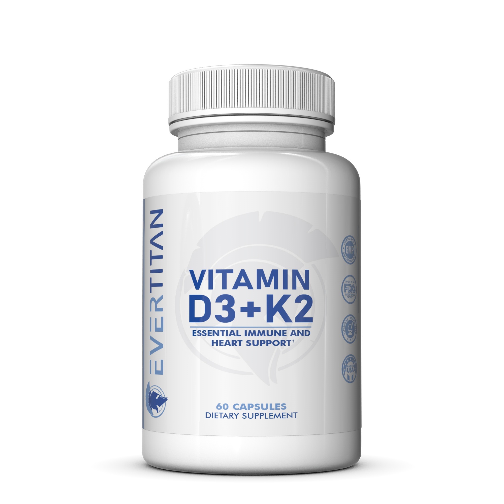 Vitamin D3 + K2 dietary supplement packaging